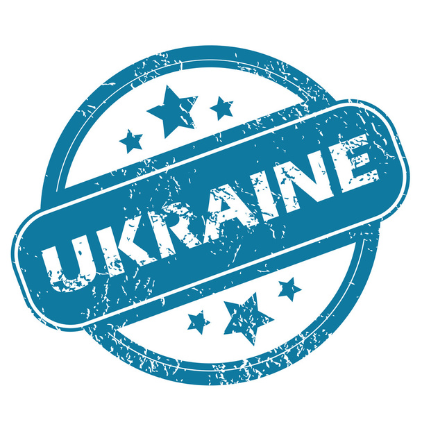 UKRAINE round stamp - Vector, Image