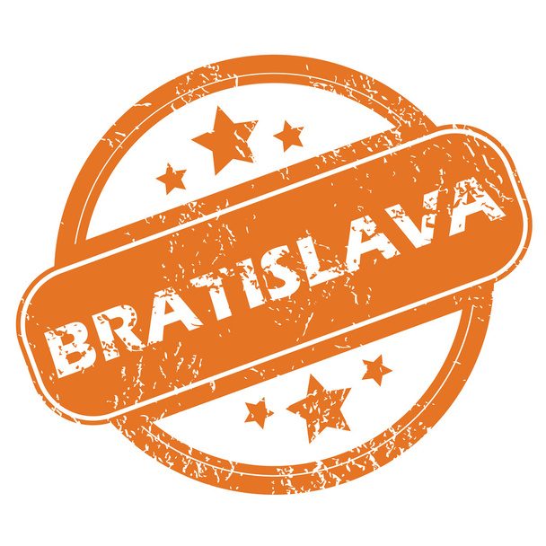 Bratislava round stamp - Вектор,изображение