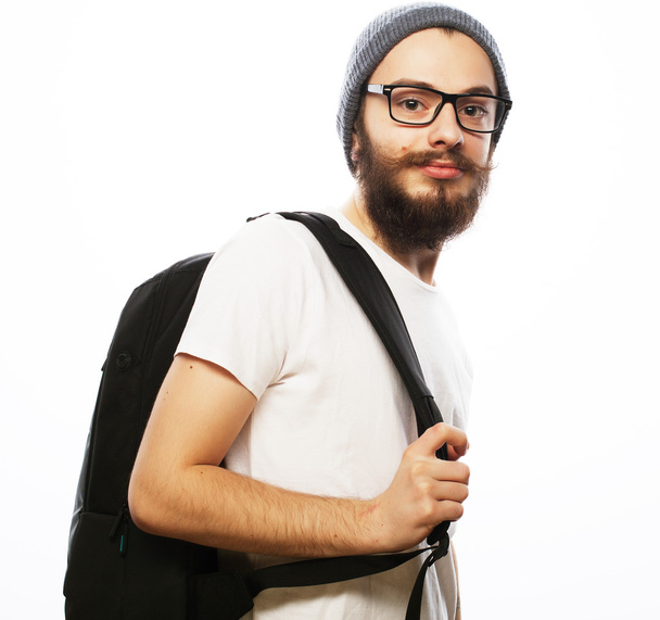 happy young bearded man - Foto, imagen