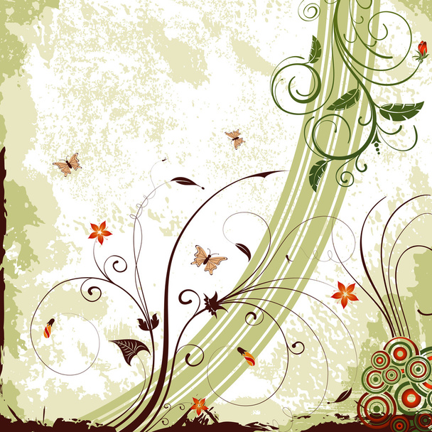 Grunge flower background - Vektor, obrázek
