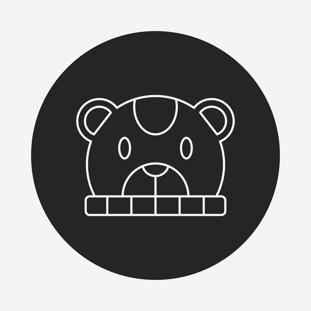 baby hat line icon - Vector, Image