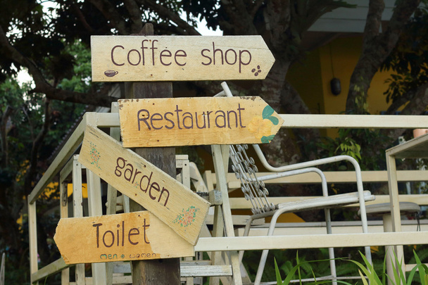 Restaurant Signs est situé au parc
. - Photo, image