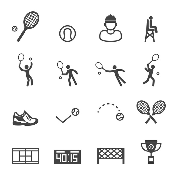 tenisz ikonok - Vektor, kép