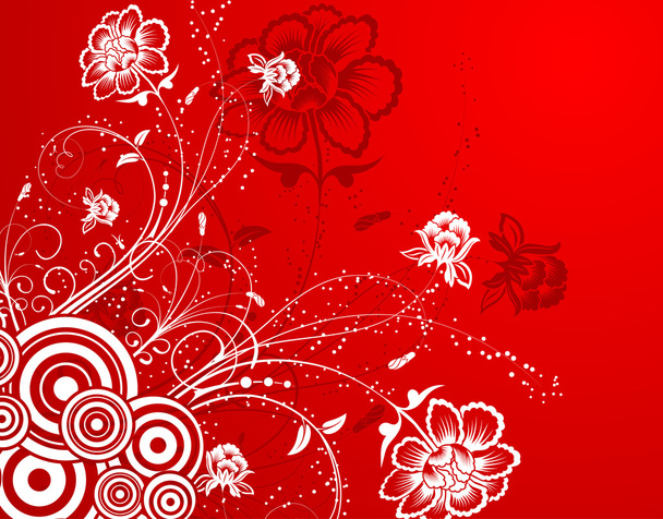 Abstract flower background - Vector, afbeelding