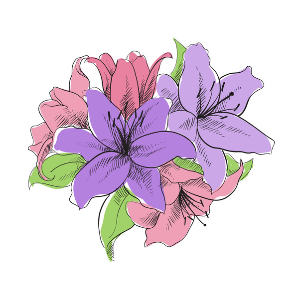 floral illustration - Vektör, Görsel