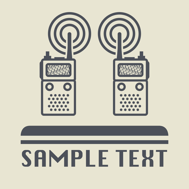 Mobile radio icon or sign - Vector, Image