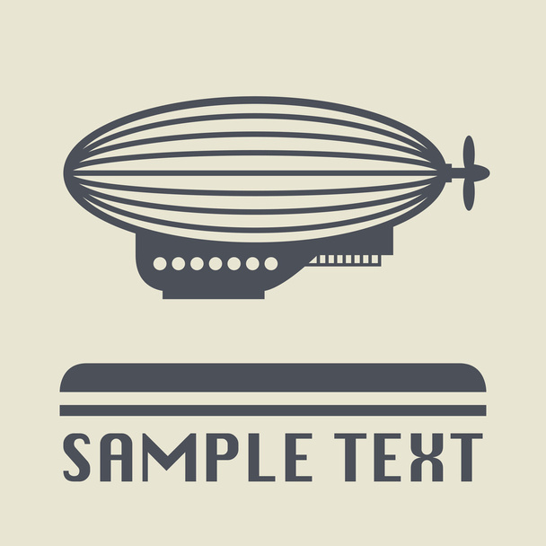 Airship icon or sign - Vector, Image