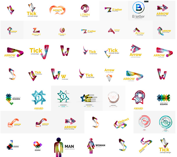 Large corporate company logo collection - Vector, Image