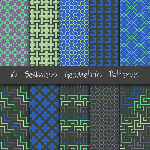 Conjunto de patrones geométricos sin costura
. - Vector, Imagen