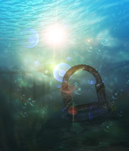 Podwodne ruiny - Zdjęcie, obraz