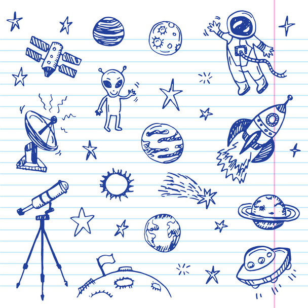 space doodle set - Vector, Image