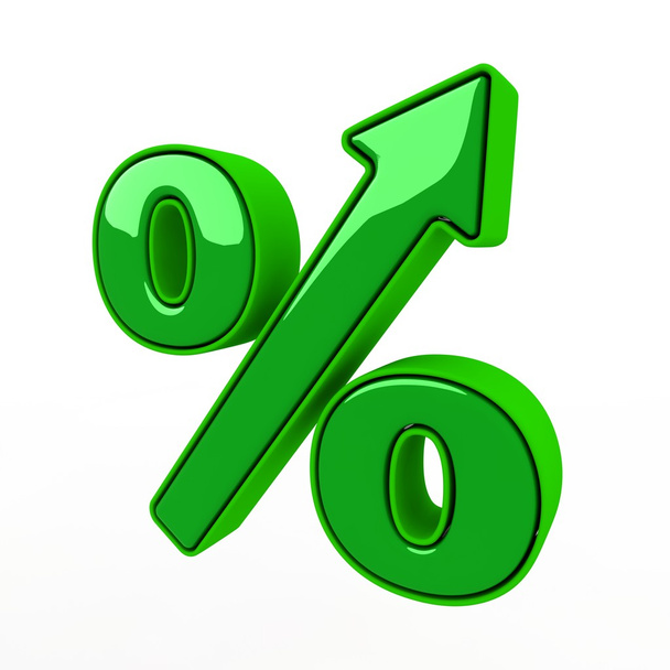 πράσινο σημάδι τοις εκατό - Φωτογραφία, εικόνα