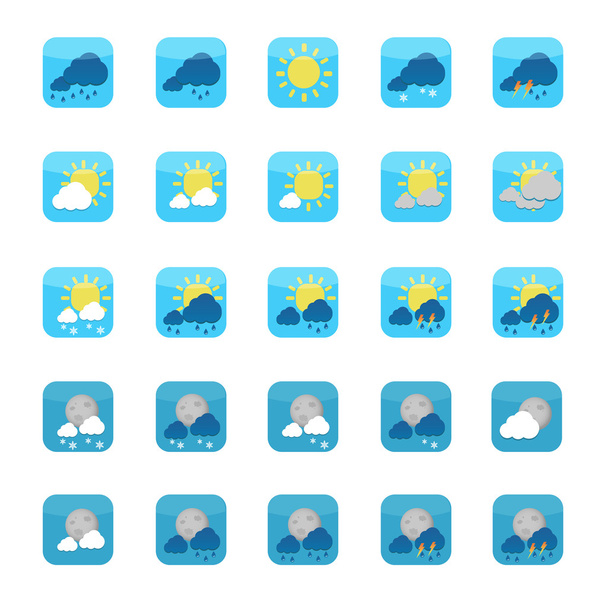 set of vector icons. weather - Vektor, obrázek