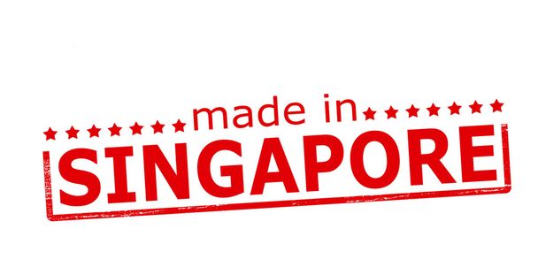 Singapur'da yapılan - Vektör, Görsel