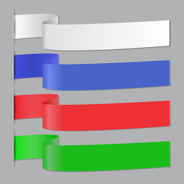 Set of multi-colored ribbons to place text - Vektori, kuva