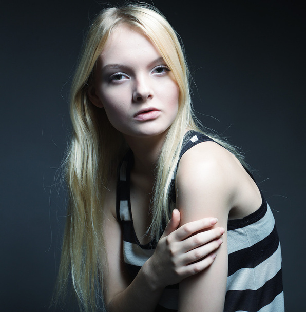 fashion blond model  - Fotoğraf, Görsel