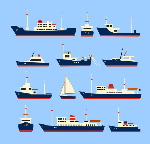 Conjunto de buques
. - Vector, Imagen