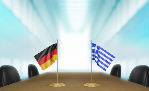 ドイツとギリシャの関係と貿易の契約交渉 - 写真・画像