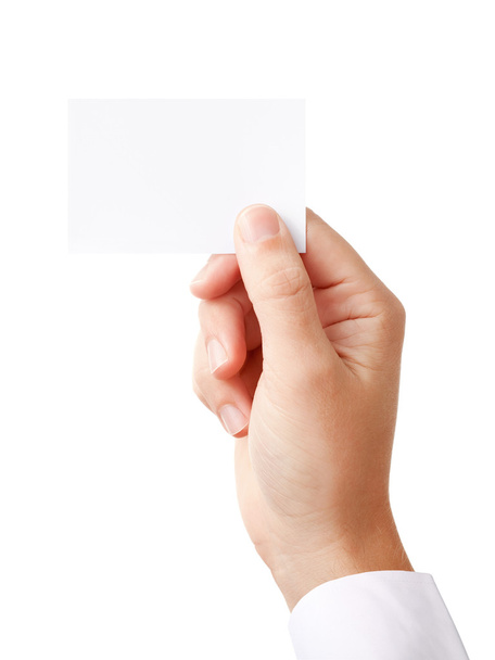 Рука и пустая карточка
 - Фото, изображение
