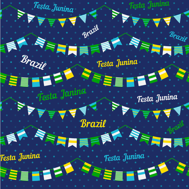 Festa Junina illüstrasyon - Brezilya Haziran Festivali - Vektör, Görsel