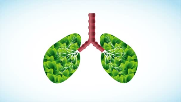 Leaves lungs, Video animation - Footage, Video