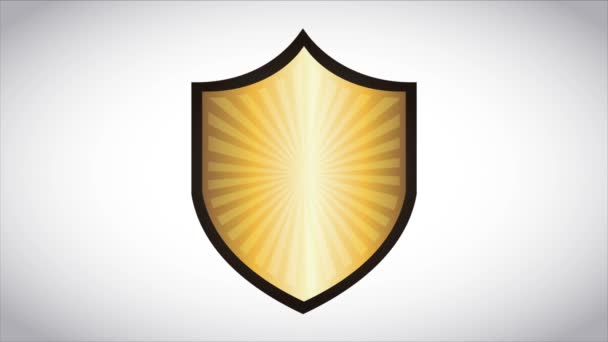 Golden shield, Video animation - Footage, Video