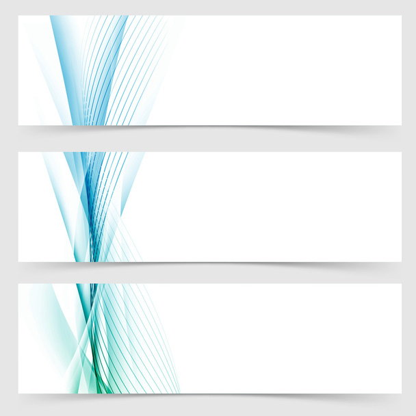 transparent swoosh line header set - Vector, Imagen
