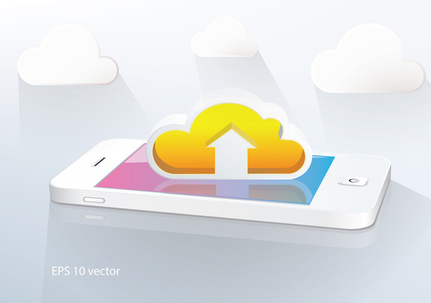 Cloud computing a mobility koncept - Vektor, obrázek