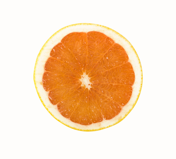 Slice of orange on white background - Fotoğraf, Görsel