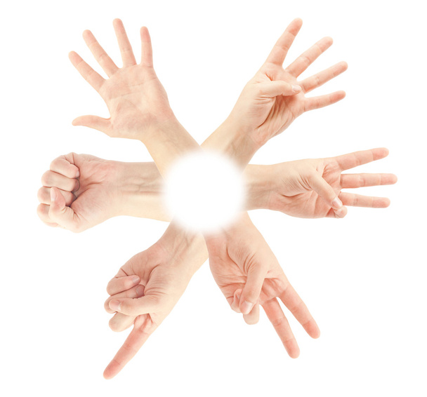 Καταμέτρηση ανθρώπινα χέρια (0 έως 5) - Φωτογραφία, εικόνα