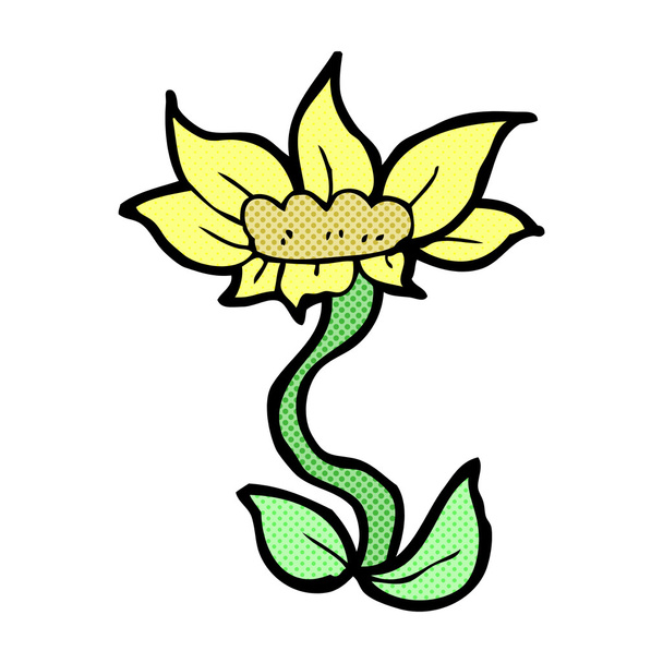 comic cartoon flower - Vektor, obrázek