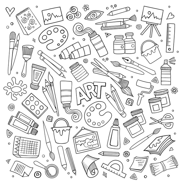 Art and craft vector symbols and objects - Vector, Image