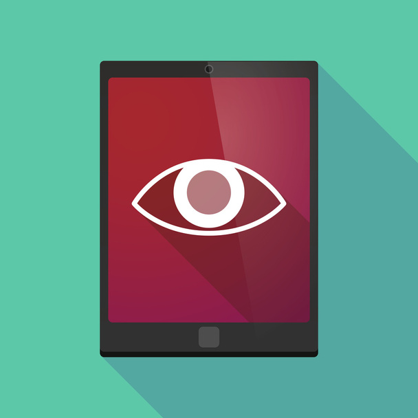 Icono de la tableta PC con un ojo
 - Vector, Imagen