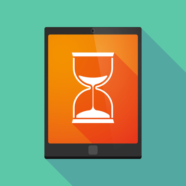 Tablet icona del pc con un orologio di sabbia
 - Vettoriali, immagini