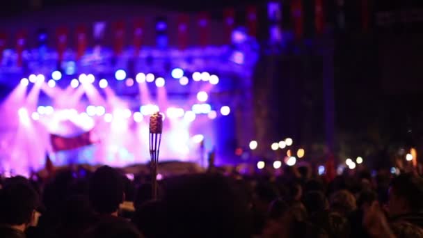 Menschenmenge auf dem Konzertgelände - Filmmaterial, Video