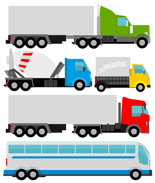 vector vrachtwagens - Vector, afbeelding