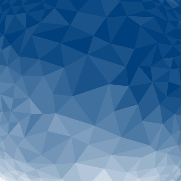 Blue abstract geometric rumpled triangular low poly style background - Vector, Image