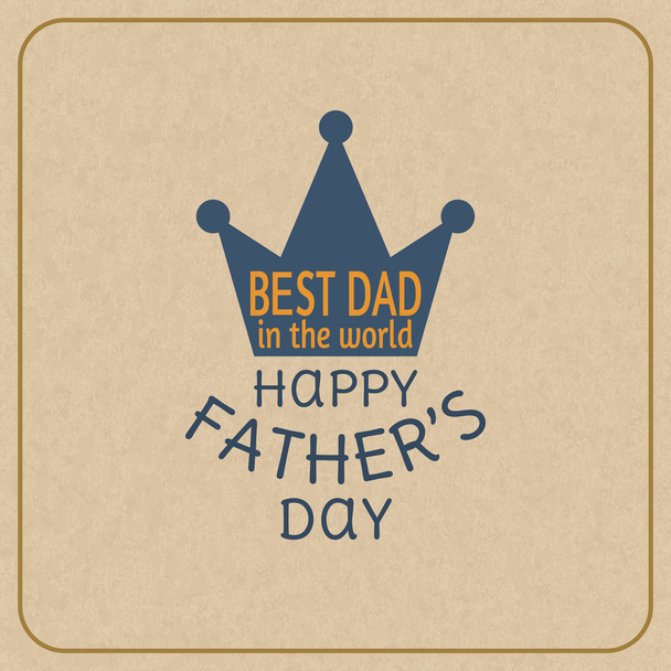 Fathers day card. - Wektor, obraz