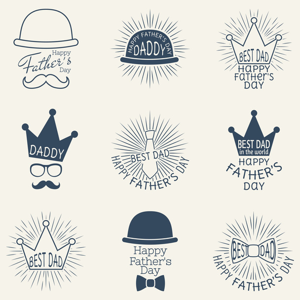 Fathers day labels. - Vector, Image