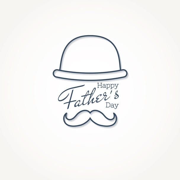 Fathers day card. - Vector, Image