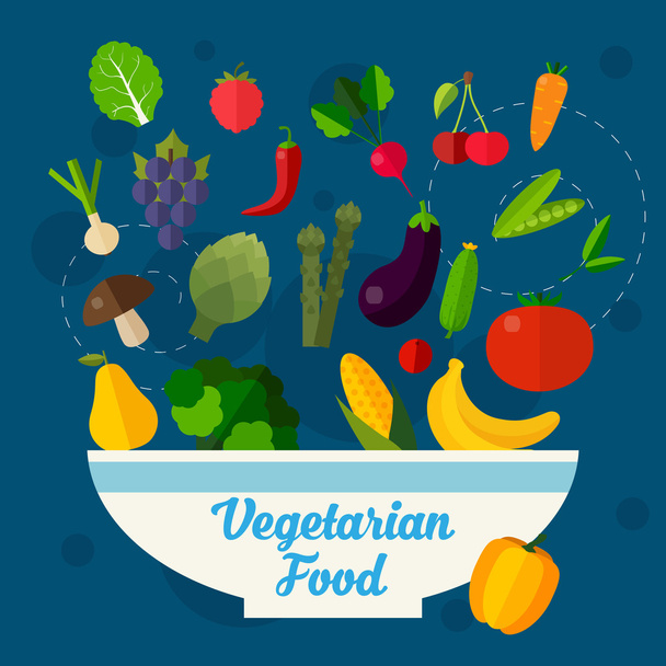 Vegetarian food background.  - ベクター画像