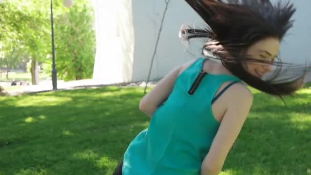 Girl having fun outdoor - Footage, Video