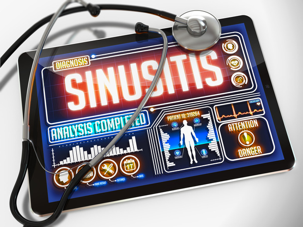 Sinusitis op het Display van medische Tablet. - Foto, afbeelding