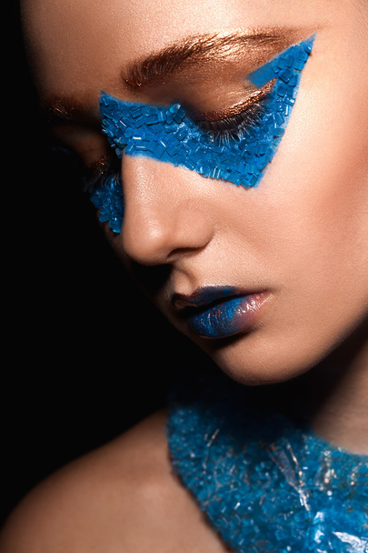 Modemodel mit kreativem Make-up - Foto, Bild