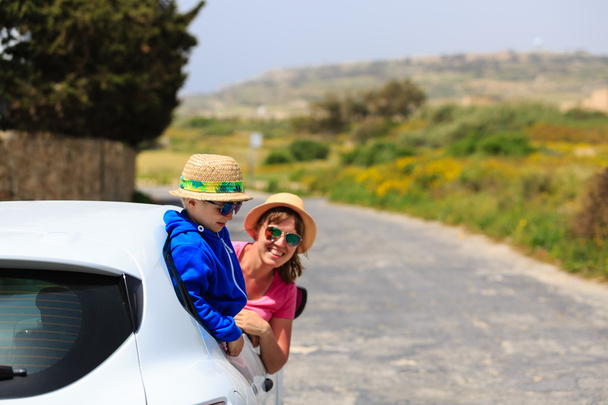 family travel by car in summer mountains - Photo, Image