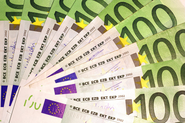 100 euro-bankbiljetten - Foto, afbeelding