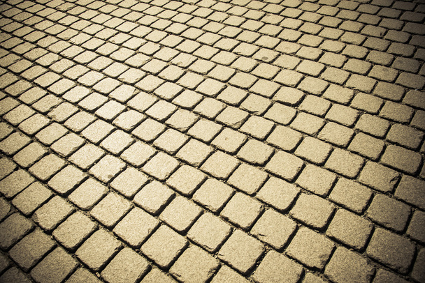 Concrete block pattern floor in sepia style - Photo, Image