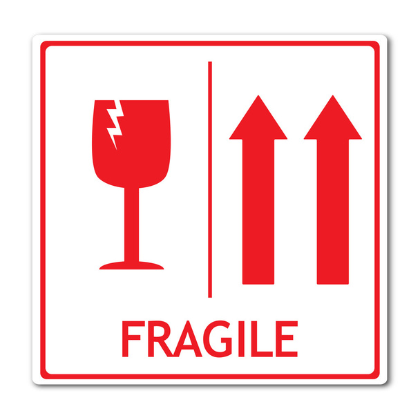 Fragiler Zeichenvektor - Vektor, Bild