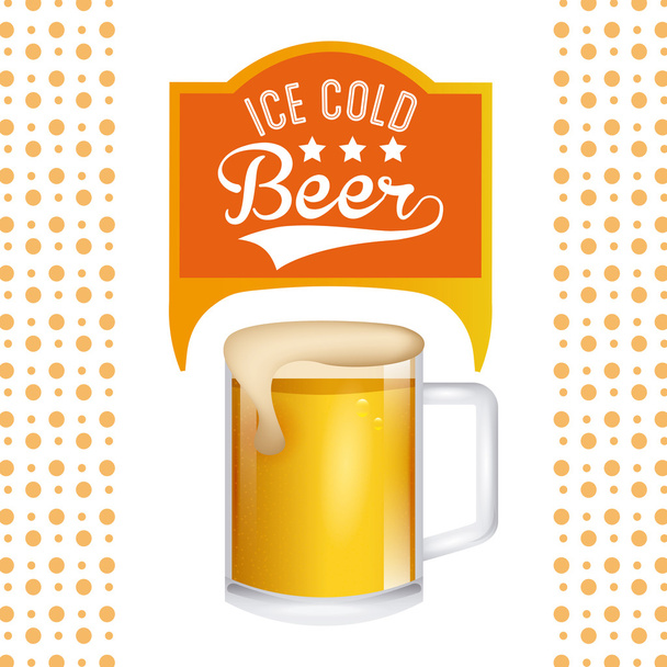 cold beer  - Vector, Image