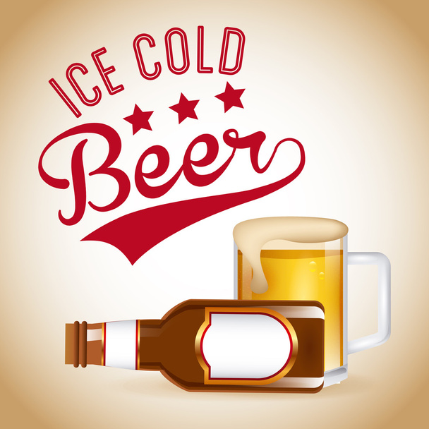 cold beer  - Вектор,изображение